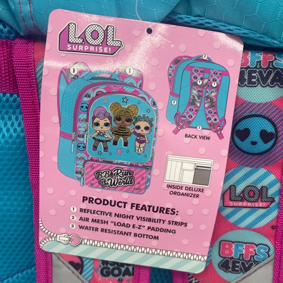 LOL Surprise! 3 Pocket Backpack "BBs Run the World - Picture 6 of 6